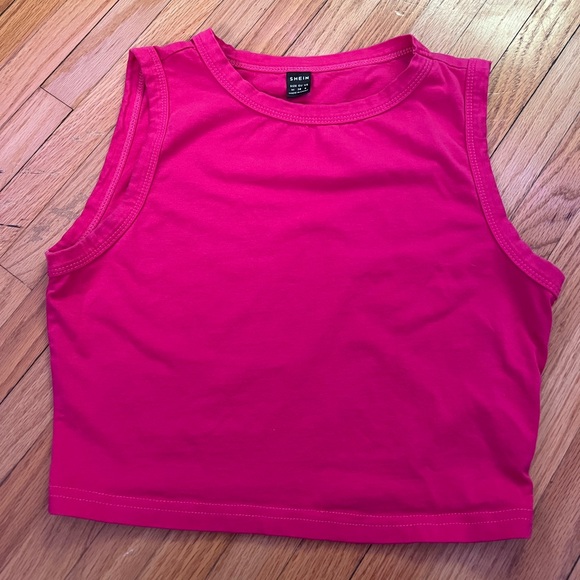 SHEIN 2pc crop top, royal blue and dark pink - Picture 2 of 3